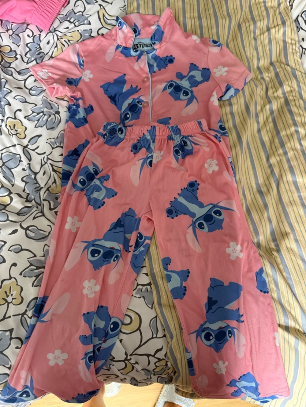 Disney Pink Stitch Two-Piece Pajama Set